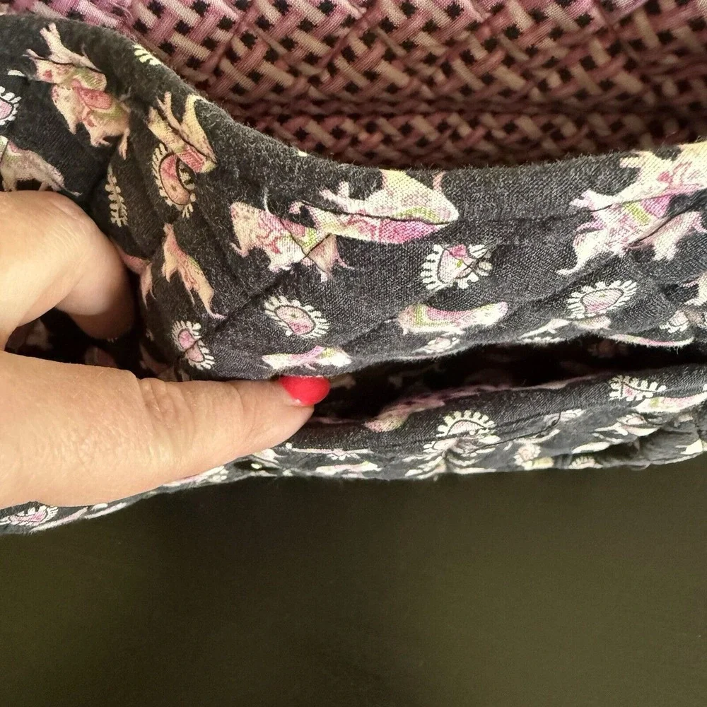 Vera Bradley Purse Pink Elephant Paisley Retired Print Tote‎ Bag
